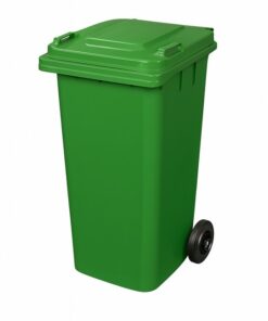 120L Wheelie Bin - 2 Wheel - Plastic - Green