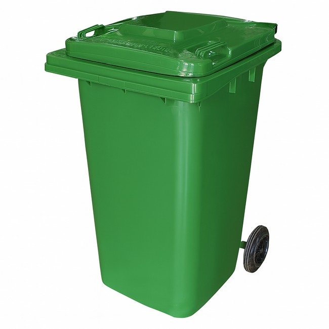 240L Wheelie Bin - 2 Wheel - Plastic - Green