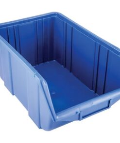 Senator Stack & Hang Plastic Bin - Small Parts Storage - SEN3A - with Label Holder - 35 x 22 x 16.5 cm - Blue