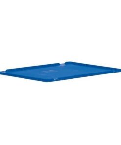 Matlock Euro Container Lid - Polypropylene - 40 cm x 30 cm - Blue - Fits Matlock Stacking Containers