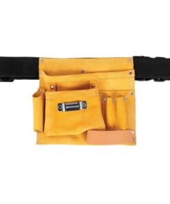 Kennedy Tool Belt - Leather - 5 Pockets - Brown - 21 x 22 cm