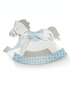 Blossoms Blue – Rocking Horse 120 x 35 x 90mm