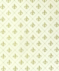 Fleur De Lis – Gold on Cream Bond (5m x 50cm)