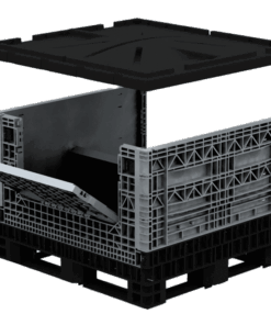 Collapsible Bin 54″ Two Drop Doors & Lid – 1140 X 1220 X 1373H