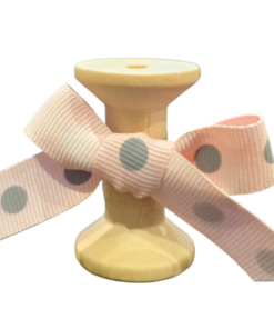 No 126 – Rose Grey Dot 15mm