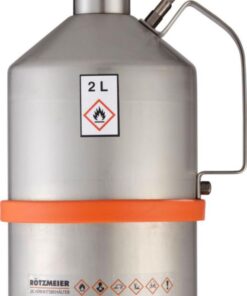 Rötzmeier Safety can 2 ltr. with flame safeguard and screw lid 1 1/4" unpolished, without shaft
