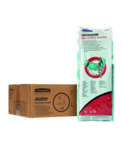 Kimberly-Clark JACKSON SAFETY* G80 Nitrile Gloves Size 11 Chemical Protection, Green, Pack of 5x12 Pairs