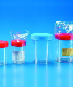 Kartell Urine Container 200 mL PS with Blue Cap (Pack of 500)