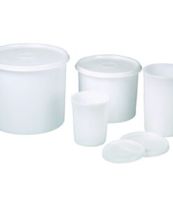 Bürkle All-Purpose Box 500 ml, Round, PE 118/136x110 mm, Translucent, with Screw Cap PE