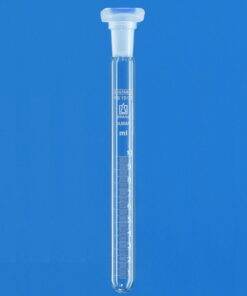 BRAND Graduated Test Tube 30 mL with PP Stopper, Borosilicate 3.3, White Graduation 19x220 mm