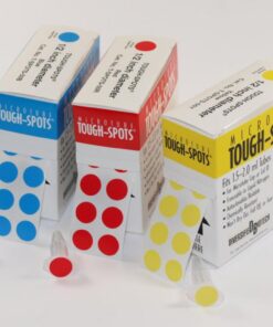 Heathrow Scientific Tough-Spots PVC Round Ø 9.5mm Orange, Pack of 1000/roll