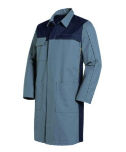 Uvex Men’s Laboratory Coat, Size 56/58, Grey, 65% Cotton, 35% PE, 1/1 Arm with Snaps, Type 16284