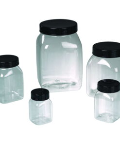 Bürkle Wide Beck Bottle 500 ml, Square PETG, Clear