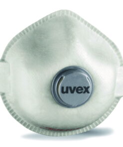 Uvex Respirators Silv-Air Classic 2220 FFP-2 with Valve and Active Carbon Filter, Silver, Pack of 15
