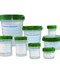 LLG Sample Containers 40 mL, PP with HDPE Screw Cap and Plain Label, Pack of 500