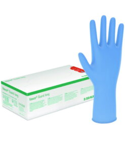 B. Braun Vasco Guard Long Nitrile Examination Gloves in size M