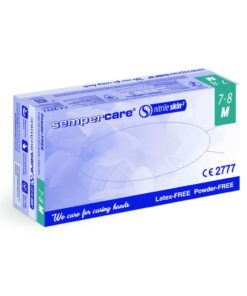 Semperit Sempercare Nitrile Skin² Disposable Gloves Size XL (9–10) Lavender-Blue, Powder-Free, Non-Sterile, Pack of 180