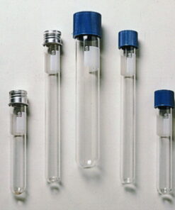 Schuett-Biotec 15 mL Borosilicate Glass Test Tubes with Plastic Screw Cap (Pack of 100)