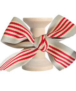 No 156 – Stone Red Cream Stripe 30mm
