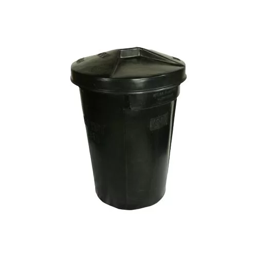 85L Dustbin with Lid Black