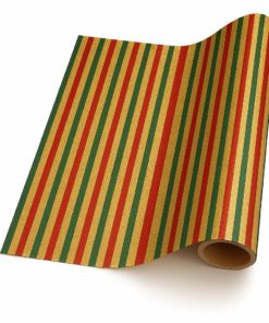 Christmas – Golden Holiday Stripe Giftwrap (5m x 50cm Roll)