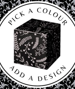 Design Cube Box (L) – Black Kraft 200 x 200 x 200mm