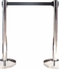 Retractable Queue Barrier with Black Belt