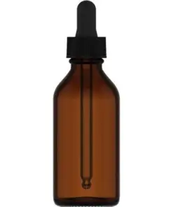 Dropper Bottles, Amber, Black Pipette Lids