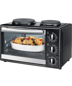 Kelvinator KCL28MOB2 28L Mini Kitchen 2 Plate Oven Black