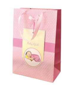 Pink Spot Baby Girl with tag – 220 x 120 x 130mm