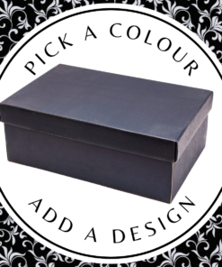 Design Shoe Box – Black Kraft 325 x 200 x 115mm