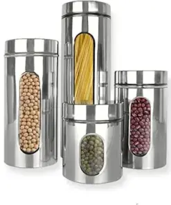 Canister Set 4pcs Stainless Steel