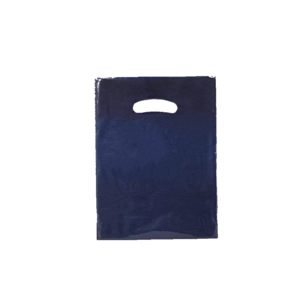 Navy Plastic Carrier Bags (300+40x240mm)(1000 Units)