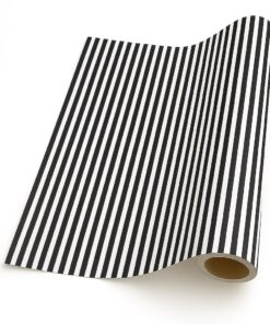 Thin Stripe – Black & White (50m x 50cm Roll)