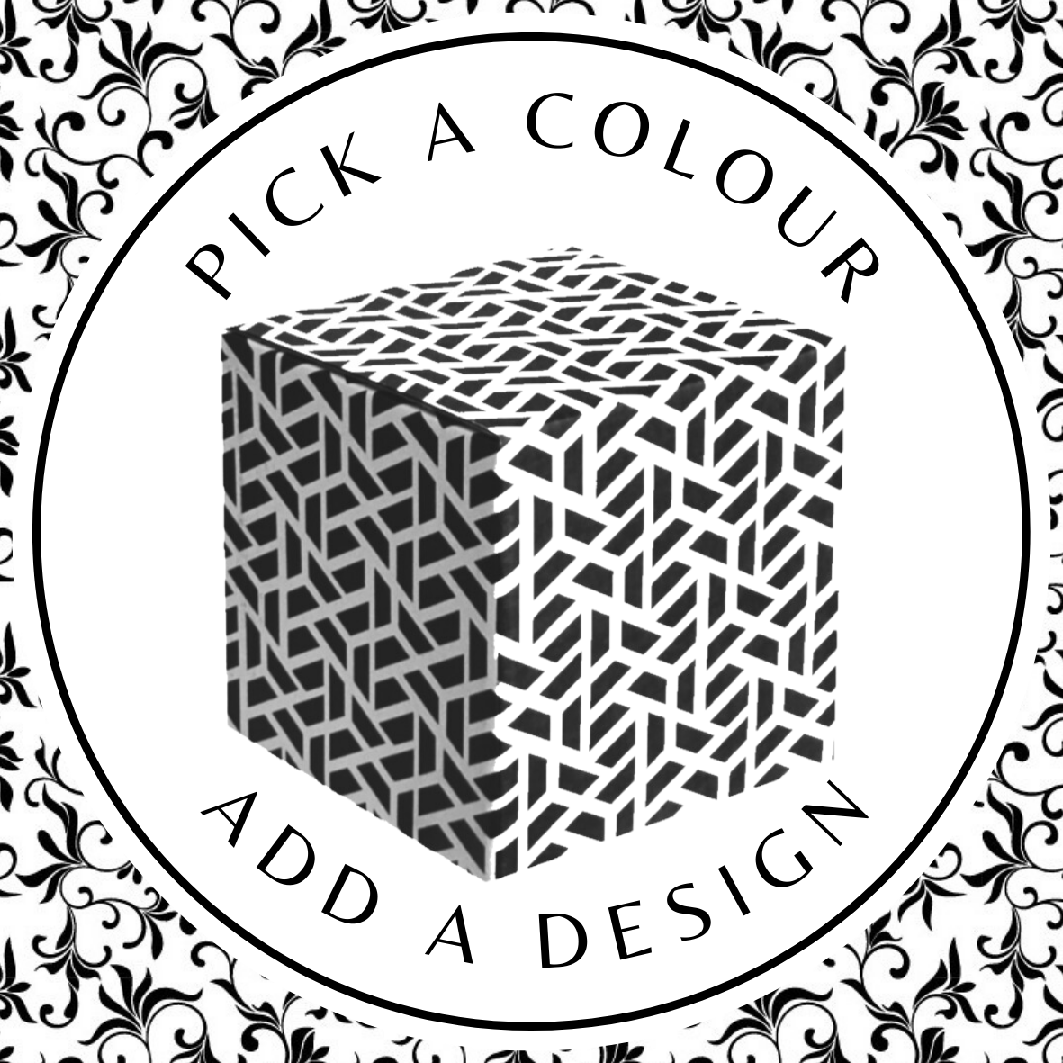 Design Cube Box (L) – White Kraft 200 x 200 x 200mm