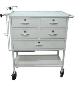 Alternative view of Mobile emergency trolley _ Epoxy powder coated throughout