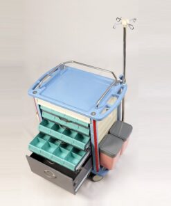 Alternative view of Medicine trolley ABS and steel F 45-2