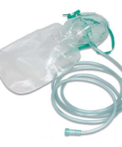 Rebreather Oxygen Mask with 2m Tubing & Bag – Sterile, Adult & Paediatric