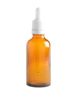 Dropper Bottles-Amber-White Lids