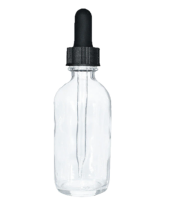 Dropper Bottles Clear-Black Lids