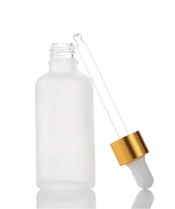 Dropper Bottles Clear Glass Gold Lids