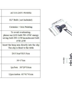 Alternative view of Desk mount examination lamp