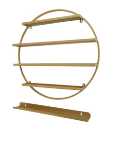 Diva Round Nail polish display Shelf - Gold